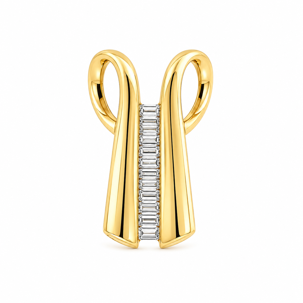 Baguette Diamond Estate Slide Pendant Harris Jeweler Troy, OH