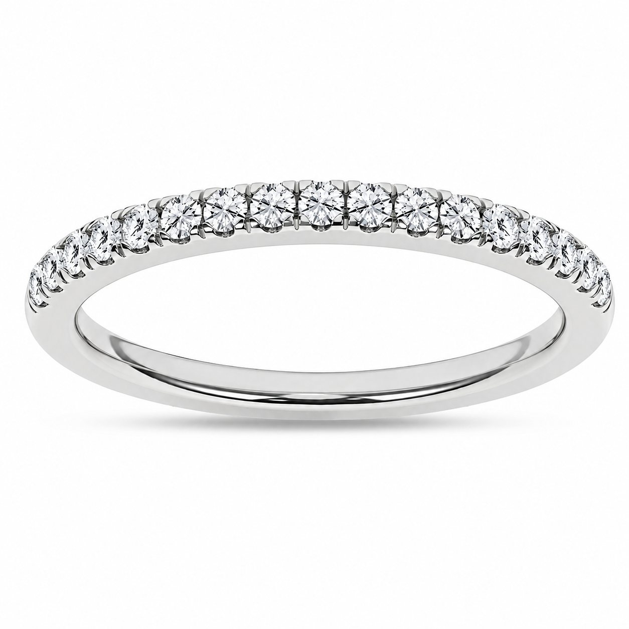 14K White Gold Anniversary Band Ring Harris Jeweler Troy, OH