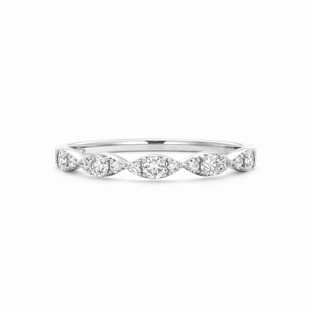 14K White Gold Stackable Ring Harris Jeweler Troy, OH