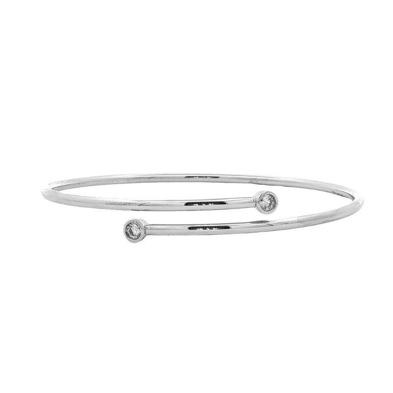 14K White Gold Bangle Bracelet Harris Jeweler Troy, OH