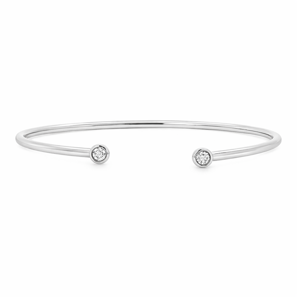 14K White Gold Bangle Bracelet Harris Jeweler Troy, OH