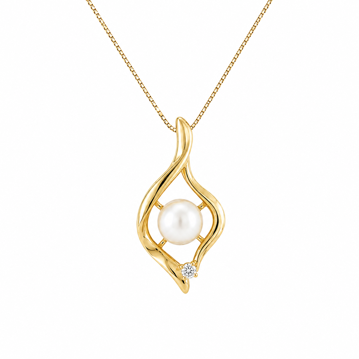 Pearl and Diamond Estate Necklace Harris Jeweler Troy, OH