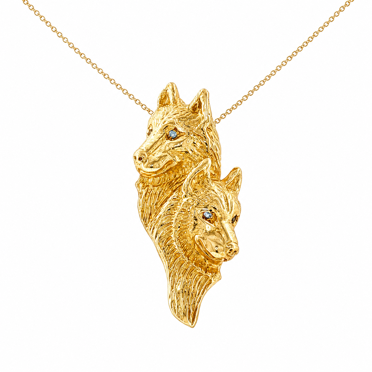 Blue Eyed Wolves Estate Necklace Harris Jeweler Troy, OH