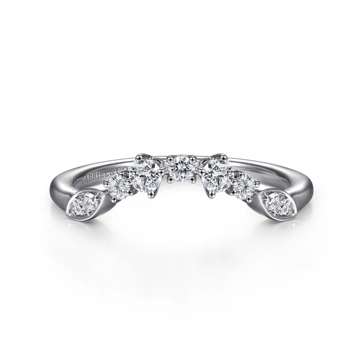 14K White Gold Contour Ring Harris Jeweler Troy, OH