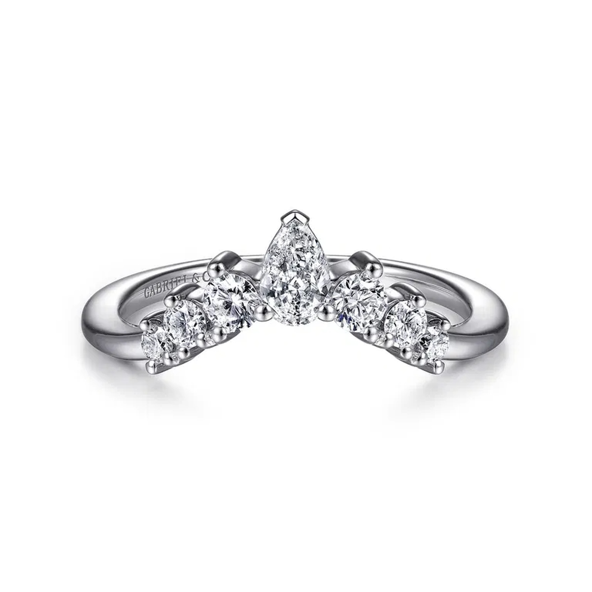 14K White Gold Contour Ring Harris Jeweler Troy, OH
