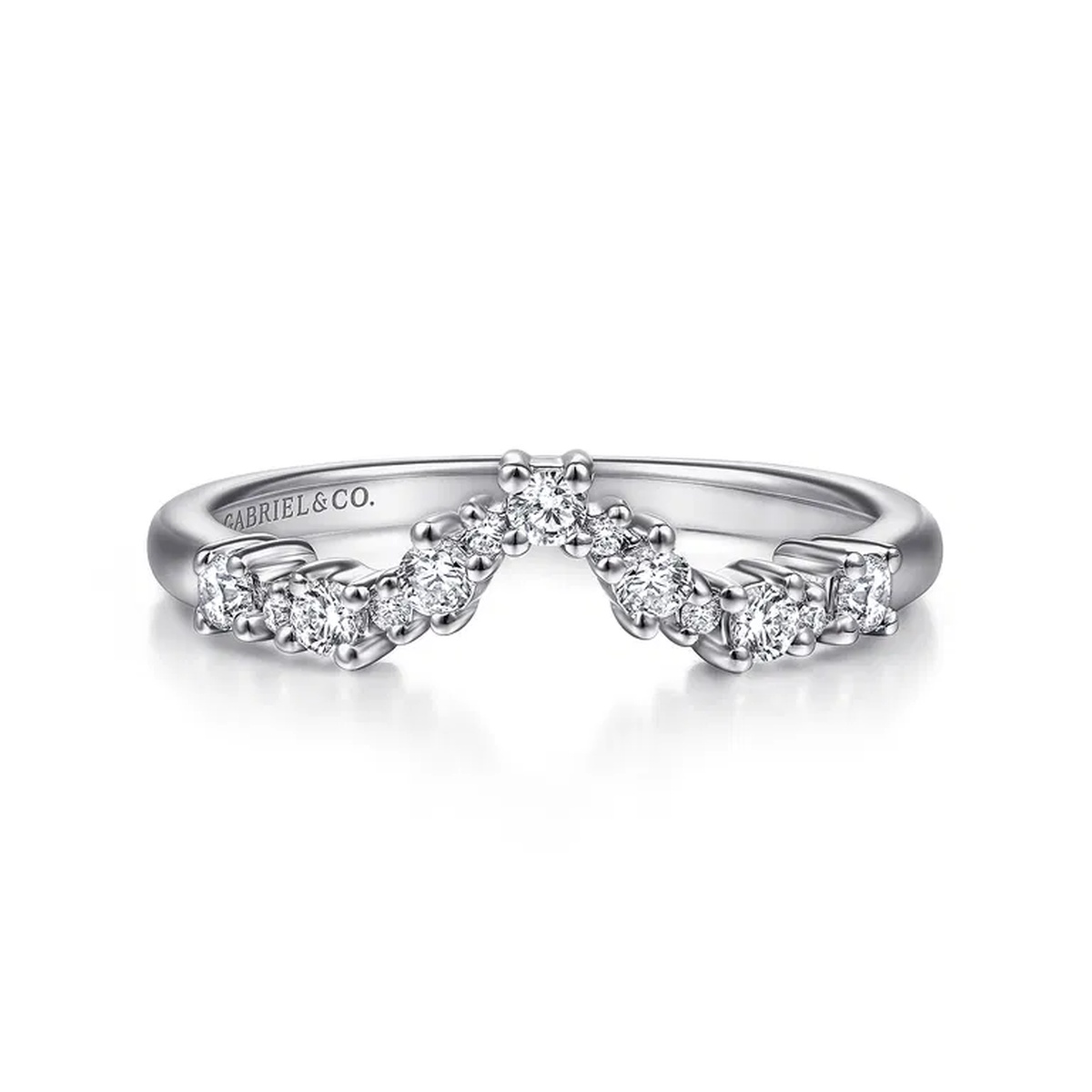 14K White Gold Contour Ring Harris Jeweler Troy, OH
