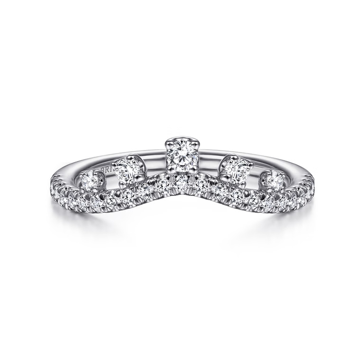 14K White Gold Contour Ring Harris Jeweler Troy, OH