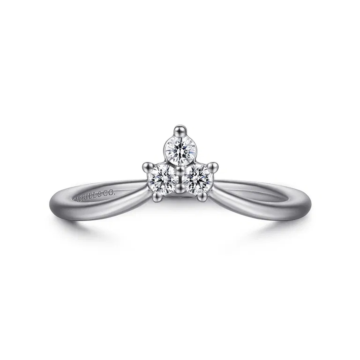 14K White Gold Contour Ring Harris Jeweler Troy, OH