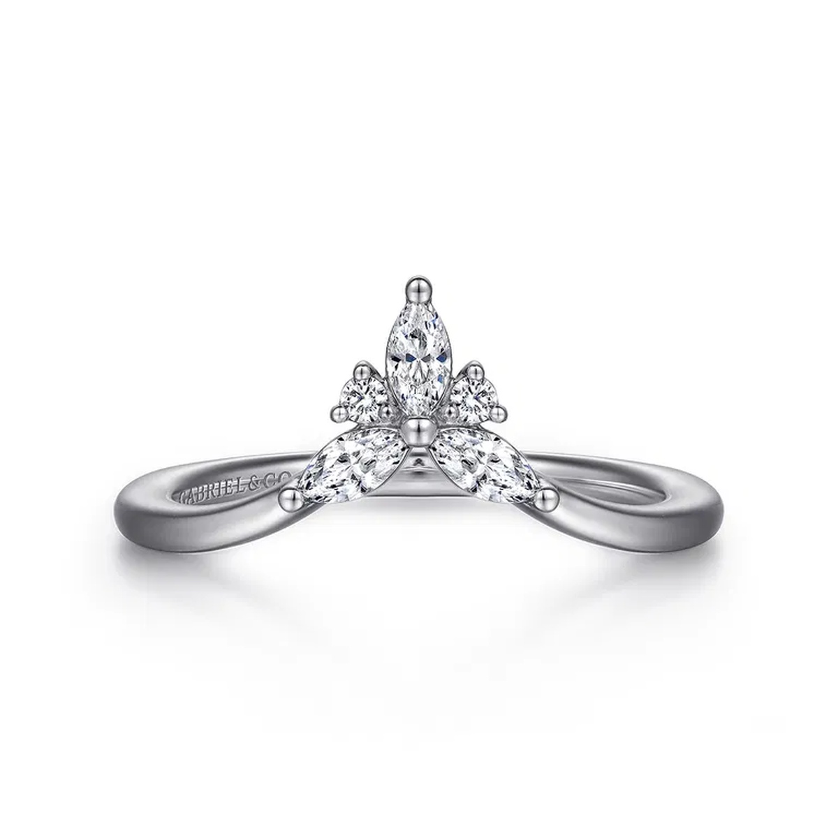 14K White Gold Contour Ring Harris Jeweler Troy, OH