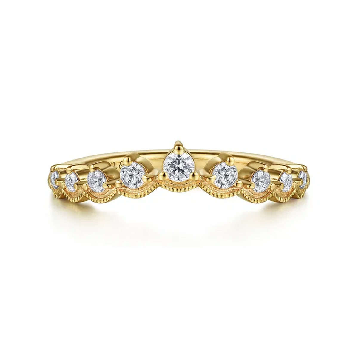 14K Yellow Gold Contour Ring Harris Jeweler Troy, OH