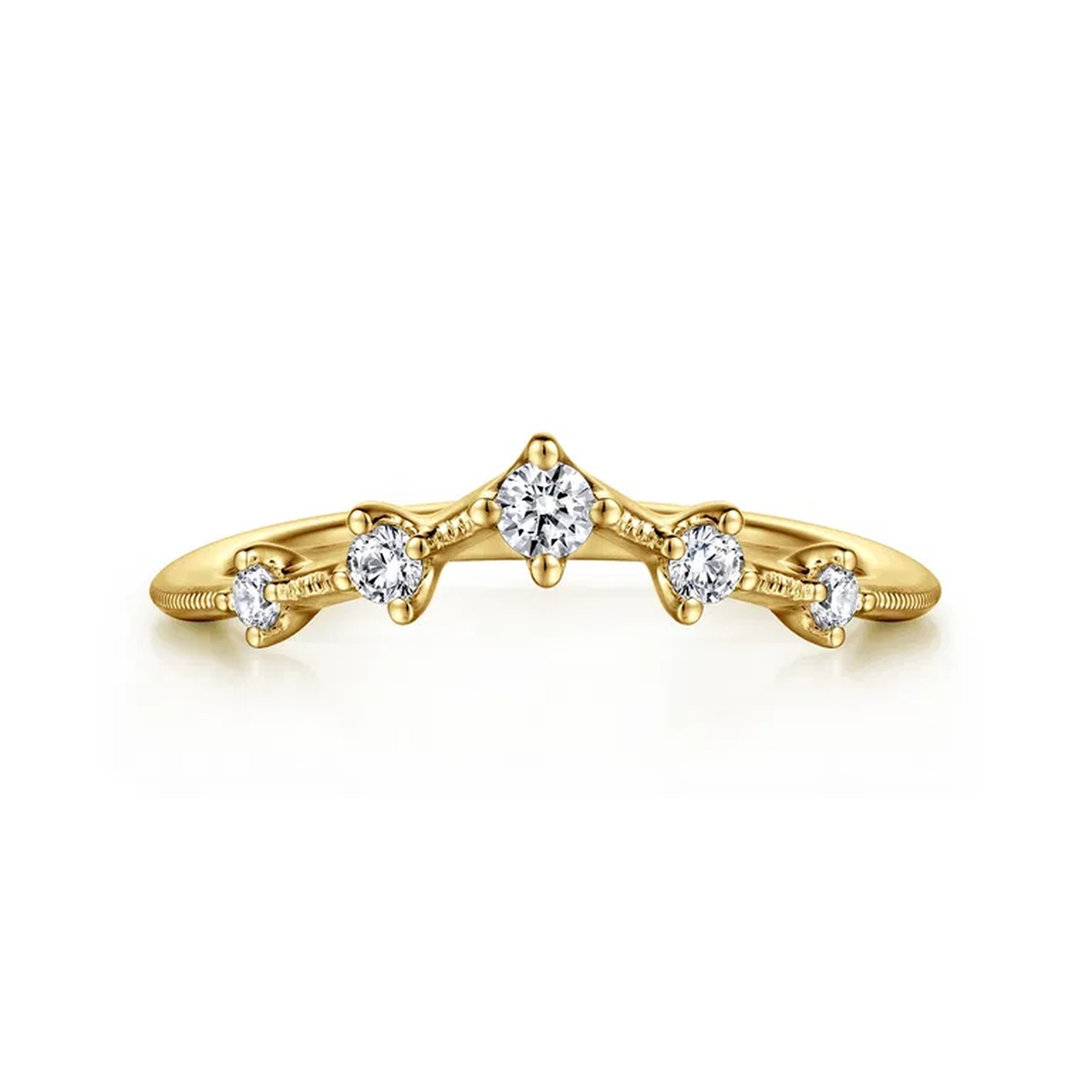 14K Yellow Gold Contour Ring Harris Jeweler Troy, OH