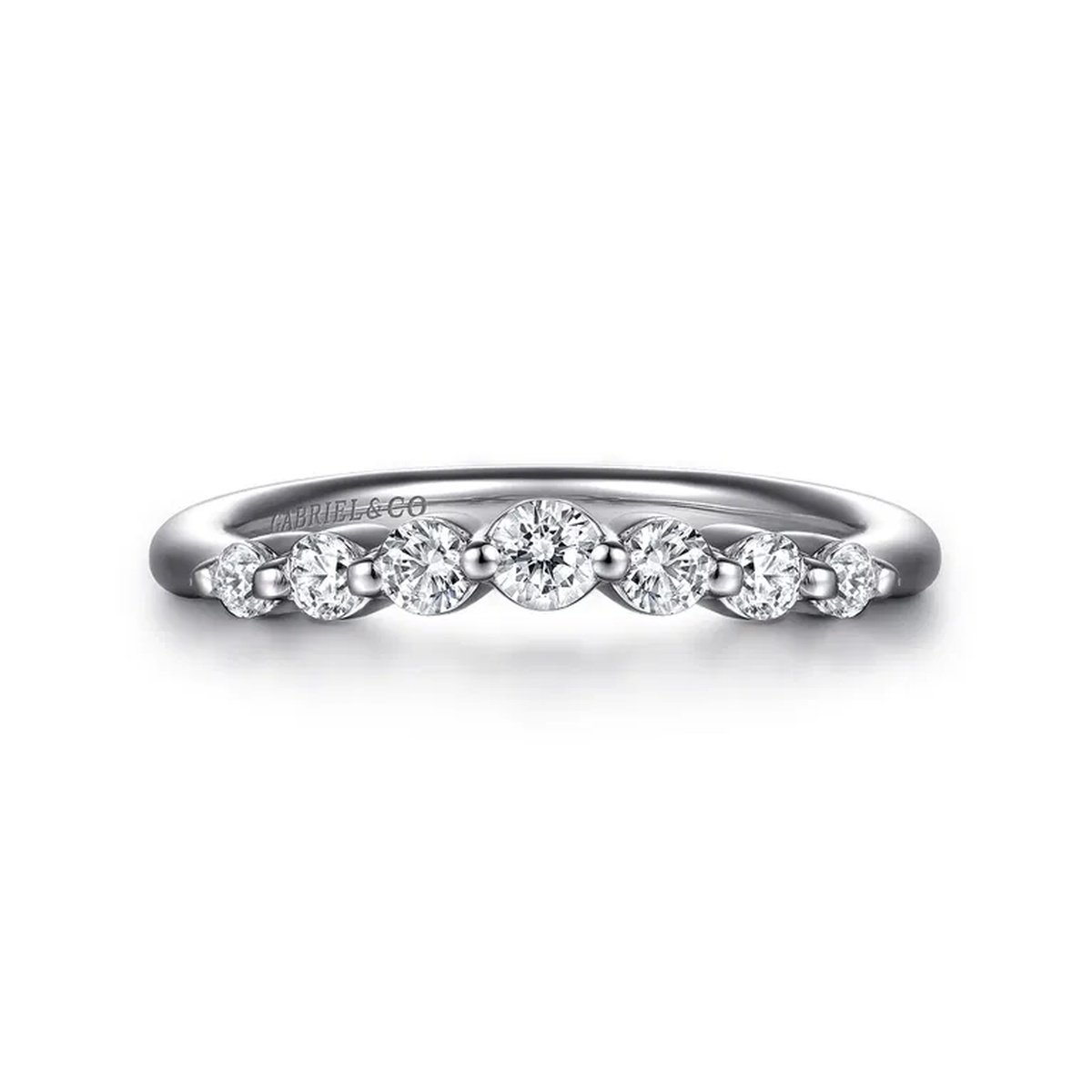 14K White Gold Contour Ring Harris Jeweler Troy, OH