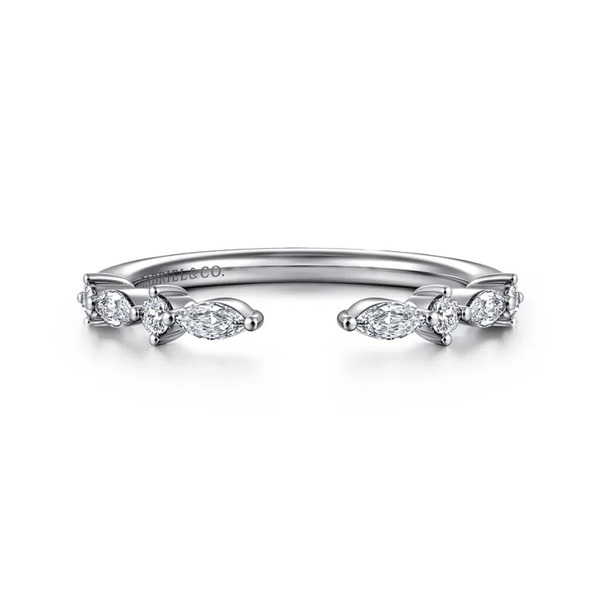 14K White Gold Open Style Ring Harris Jeweler Troy, OH