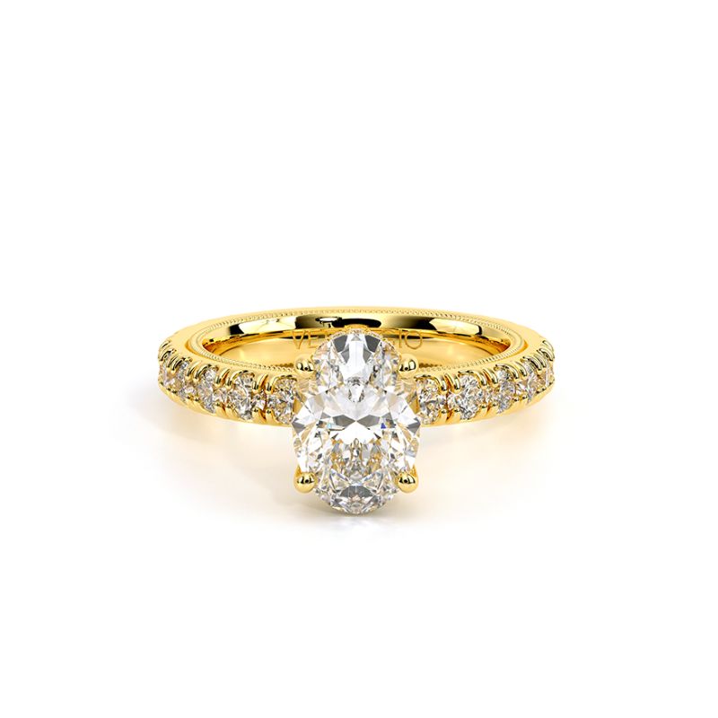 14K Yellow Gold Hidden Halo Ring Harris Jeweler Troy, OH