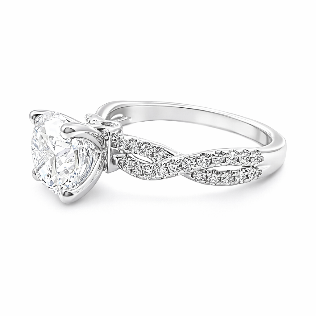 Verragio Criss-Cross Round Diamond Semi-mount Engagement Ring Image 2 Harris Jeweler Troy, OH