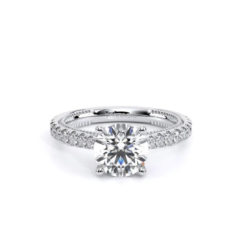 14K White Gold Hidden Halo Ring Harris Jeweler Troy, OH
