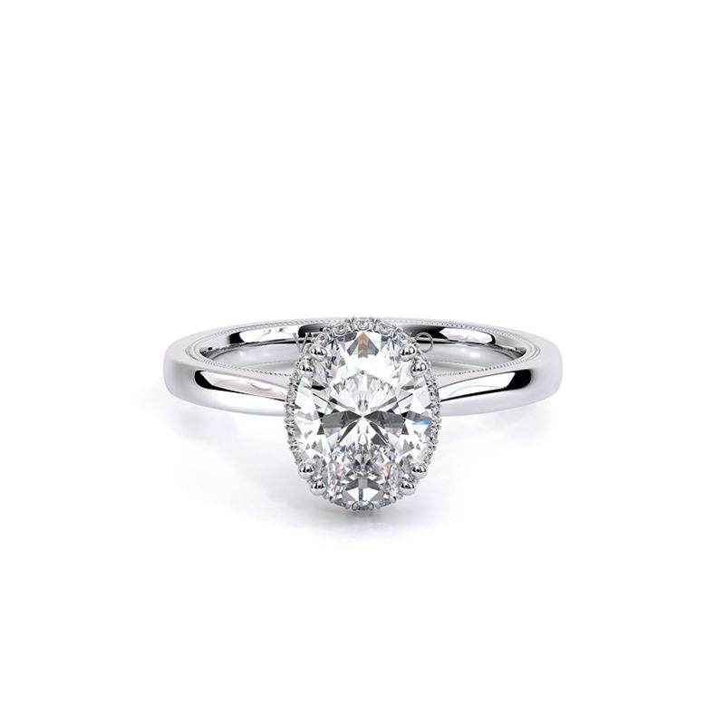 14K White Gold Halo Ring Harris Jeweler Troy, OH