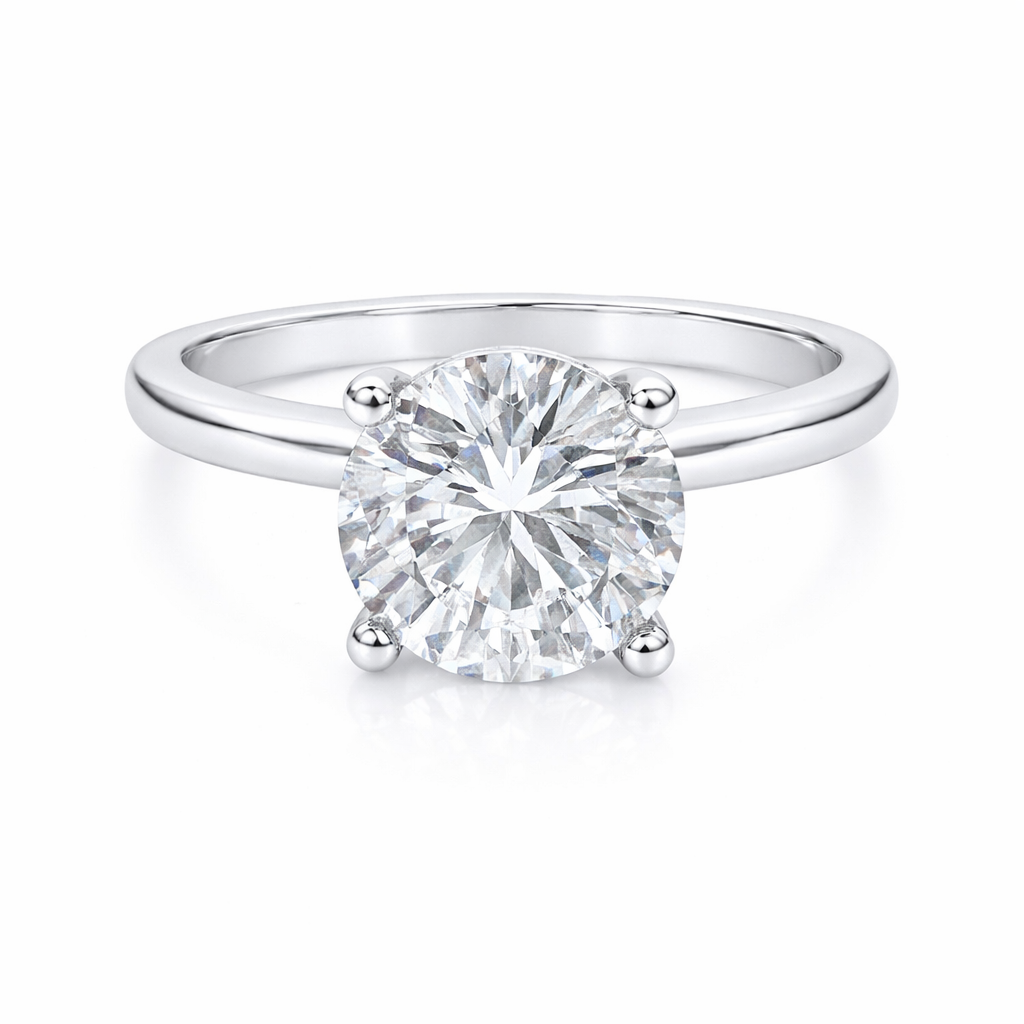 14K White Gold Solitaire Ring Harris Jeweler Troy, OH