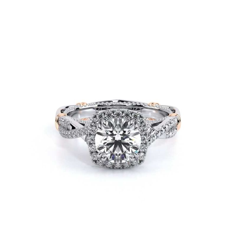 14K White Gold Halo Ring Harris Jeweler Troy, OH