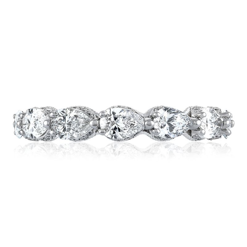 18K White Gold Anniversary Band Ring Harris Jeweler Troy, OH