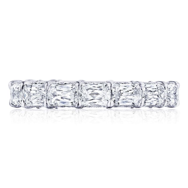 18K White Gold Eternity Band Ring Harris Jeweler Troy, OH