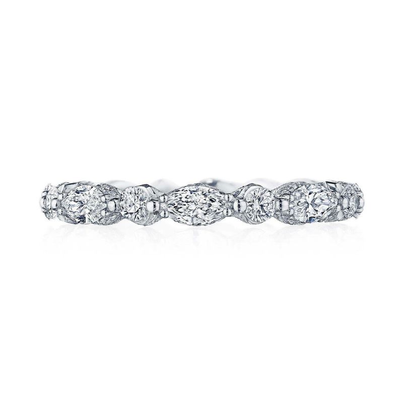 18K White Gold Eternity Band Ring Harris Jeweler Troy, OH