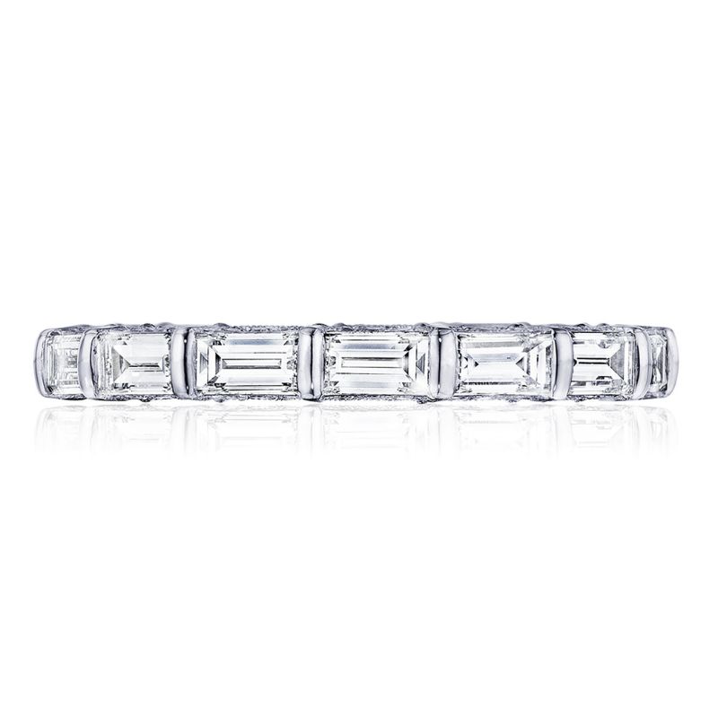 18K White Gold Eternity Band Ring Harris Jeweler Troy, OH
