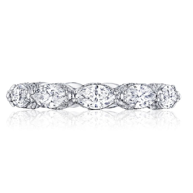 18K White Gold Eternity Band Ring Harris Jeweler Troy, OH