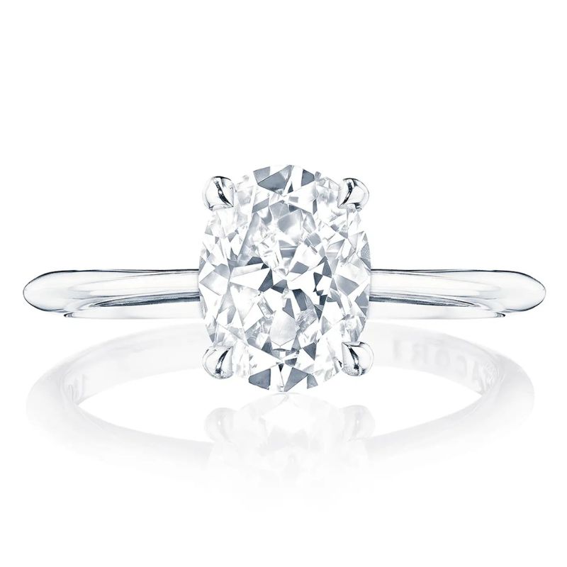 18K White Gold Hidden Halo Ring Harris Jeweler Troy, OH
