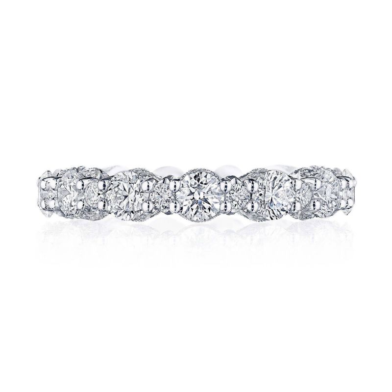 18K White Gold Eternity Band Ring Harris Jeweler Troy, OH