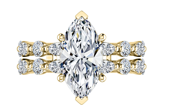 A.Jaffe Marquise Diamond Semi-Mount Engagement Ring Harris Jeweler Troy, OH