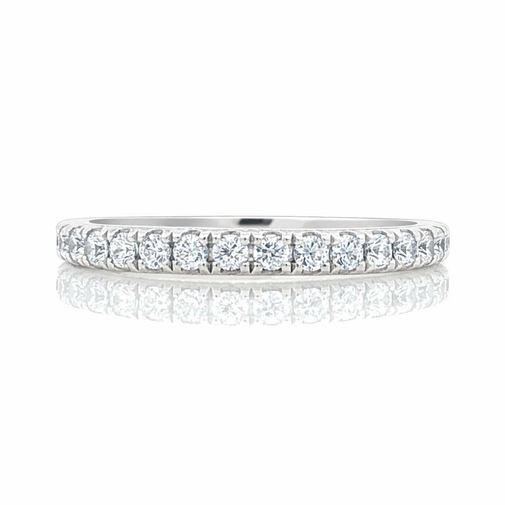 14K White Gold Band Ring Harris Jeweler Troy, OH