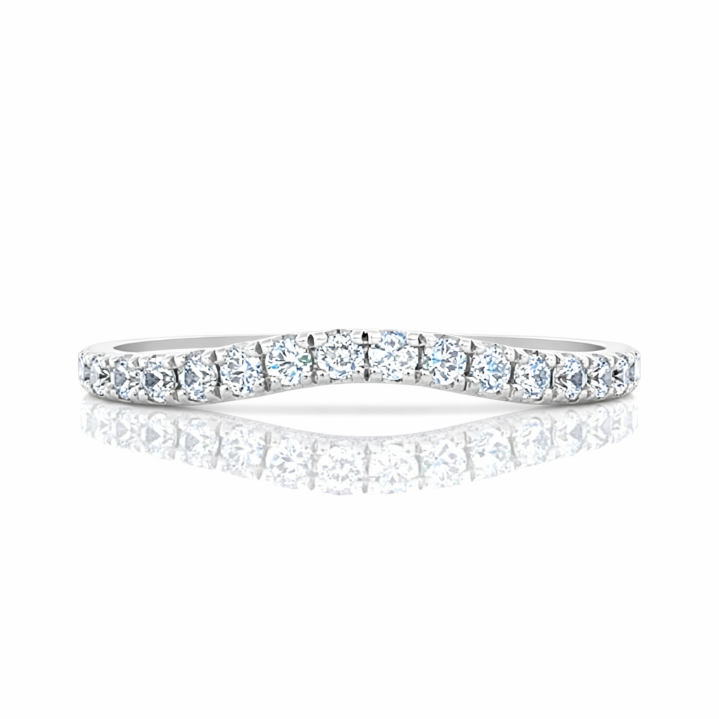 14K White Gold Band Ring Harris Jeweler Troy, OH
