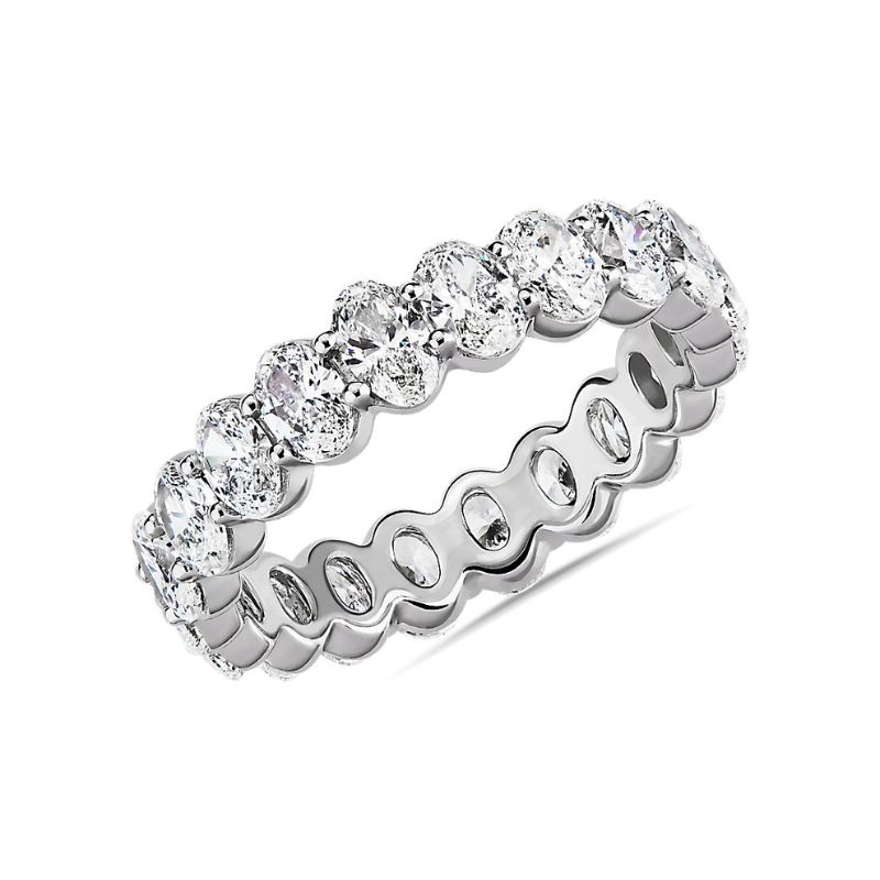 18K White Gold Eternity Band Ring Harris Jeweler Troy, OH