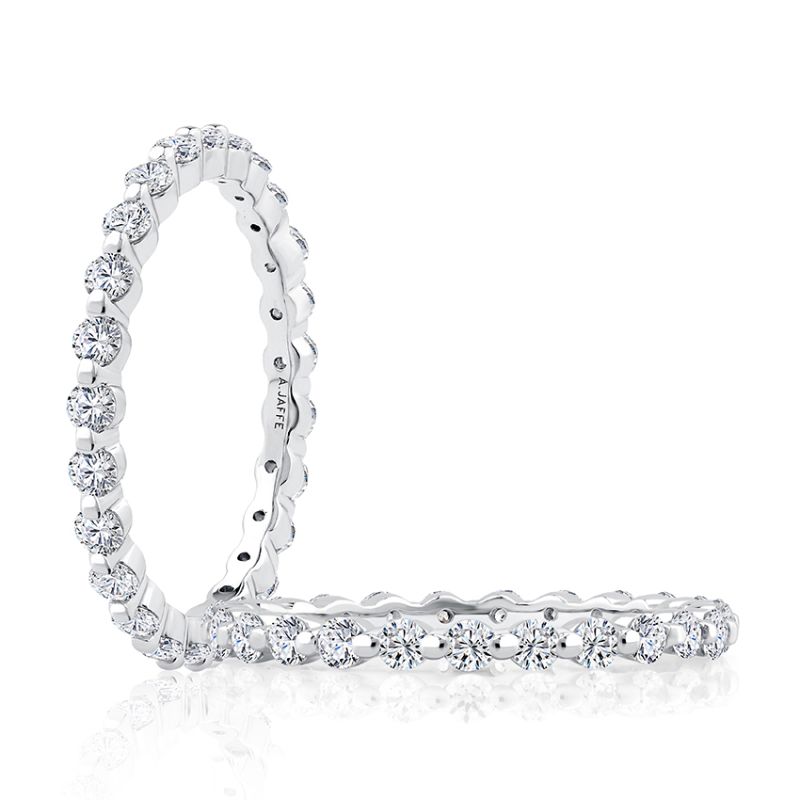 18K White Gold Eternity Band Ring Harris Jeweler Troy, OH