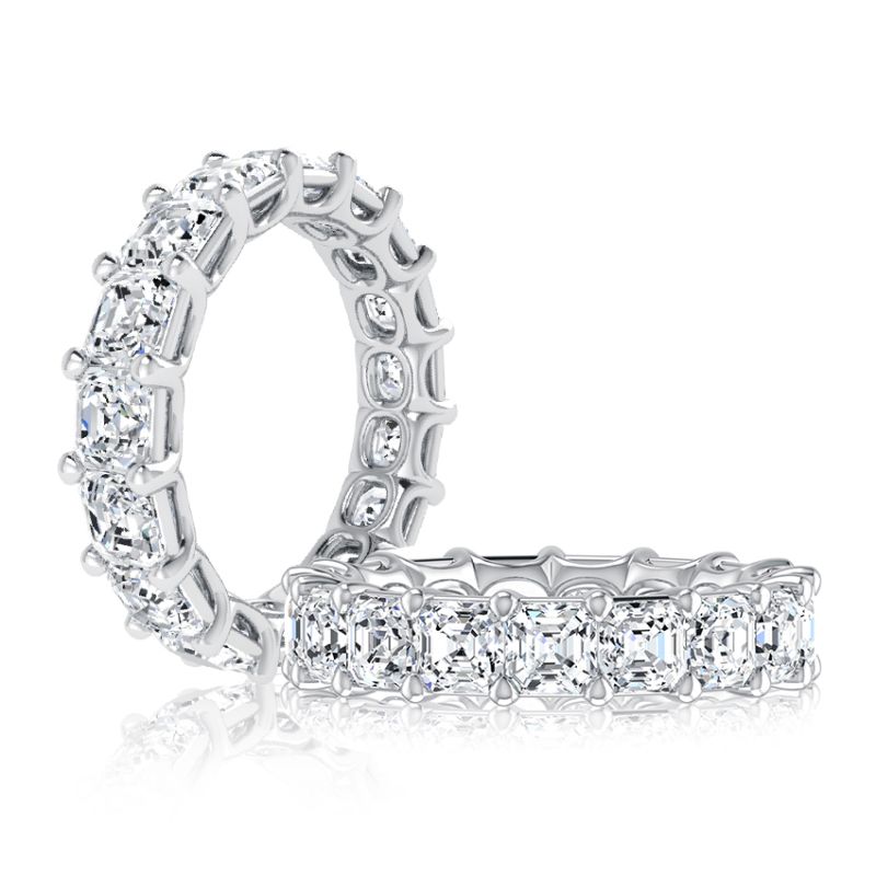 18K White Gold Eternity Band Ring Harris Jeweler Troy, OH