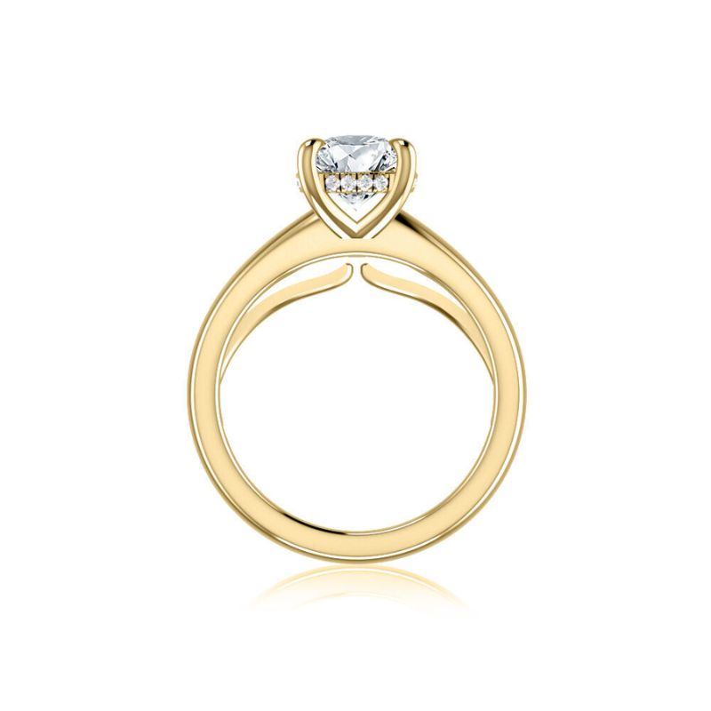 A.Jaffe Expandable Solitaire Semi-Mount Engagement Ring with Hidden Halo Image 2 Harris Jeweler Troy, OH