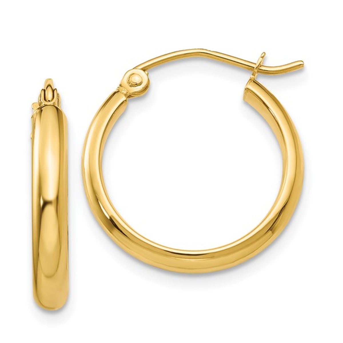 14K Yellow Gold Hoop Earrings Harris Jeweler Troy, OH
