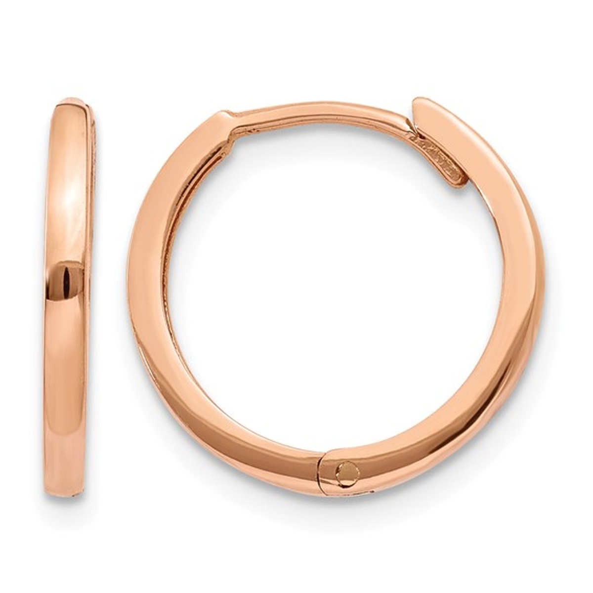 14K Rose Gold Hoop Earrings Harris Jeweler Troy, OH