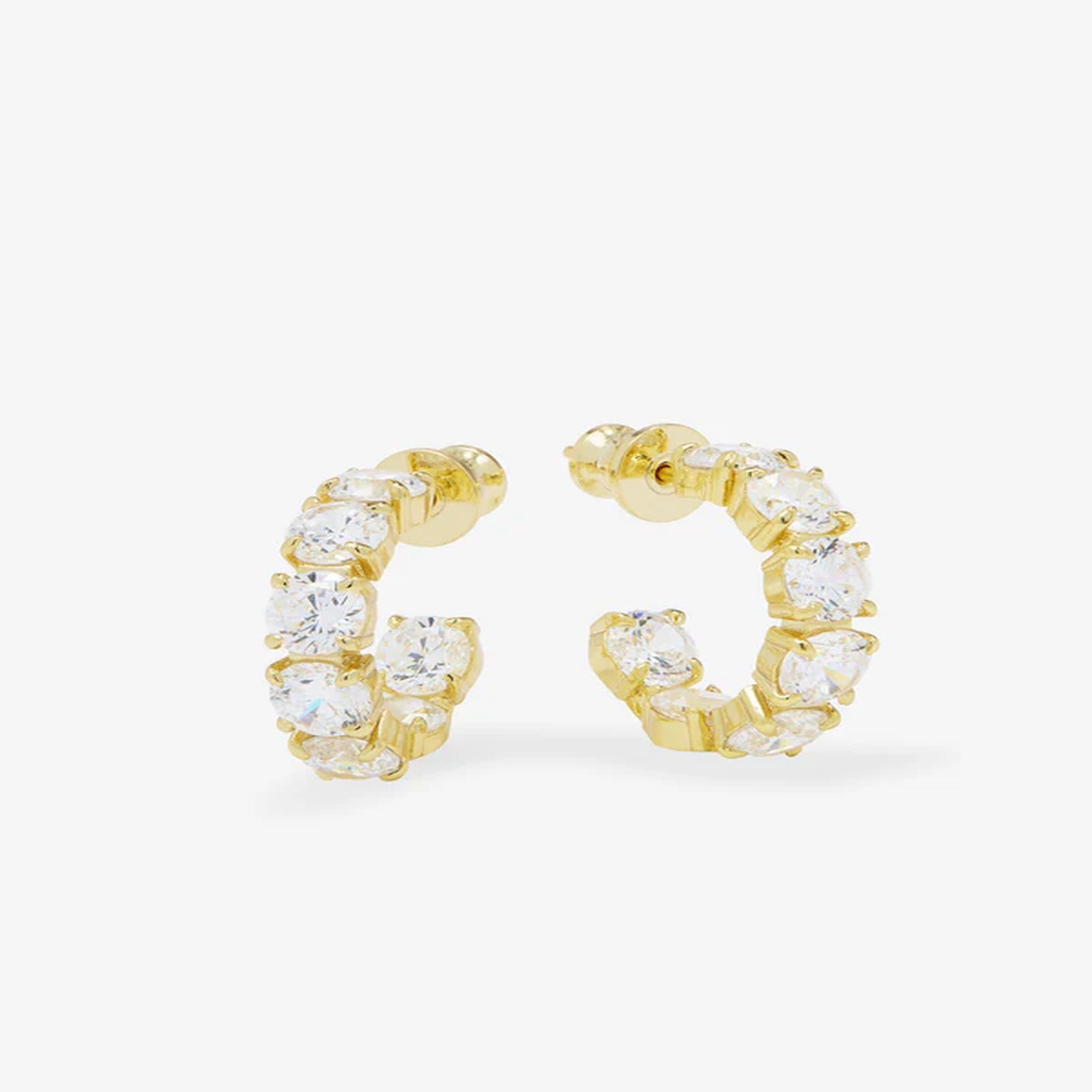 Gold Plated Sterling Silver Hoop Earrings Harris Jeweler Troy, OH