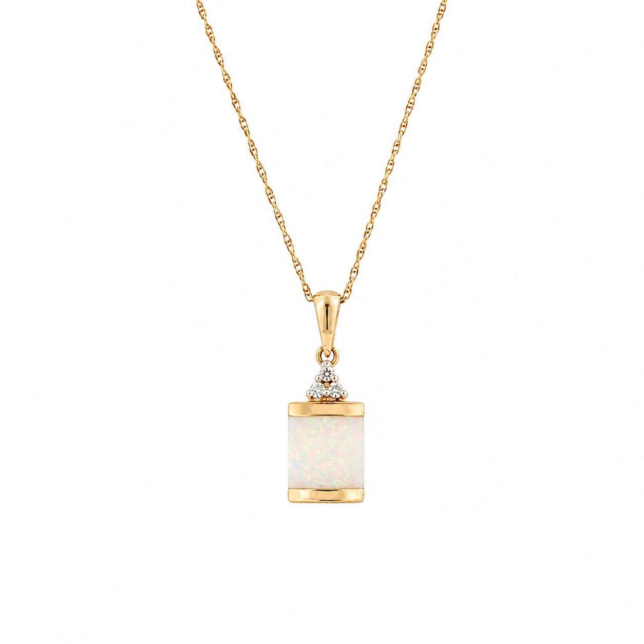Opal and Diamond Estate Necklace Harris Jeweler Troy, OH