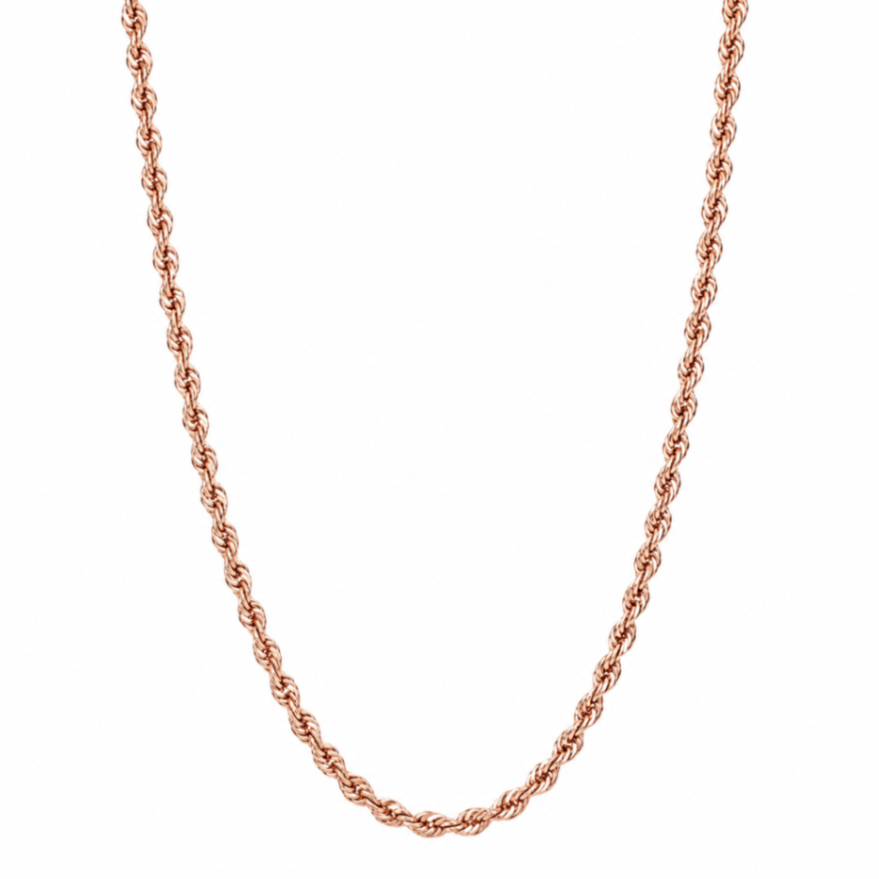 30" Rose Gold Rope Chain Harris Jeweler Troy, OH