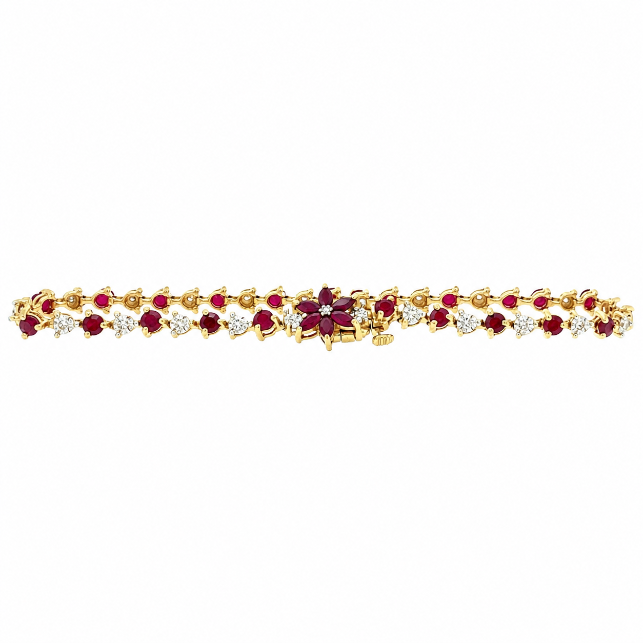Ruby and Diamond Estate Bracelet Harris Jeweler Troy, OH