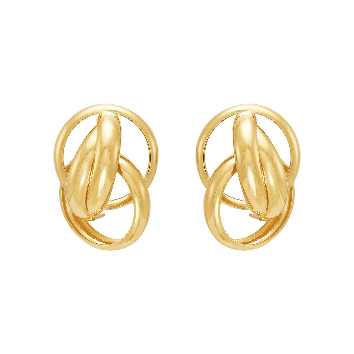 Triple Circle Crossover Earrings Harris Jeweler Troy, OH