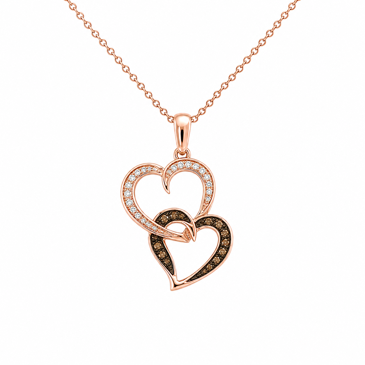 Le Vian Estate Interlocking Hearts Chocolate Diamond Necklace Harris Jeweler Troy, OH