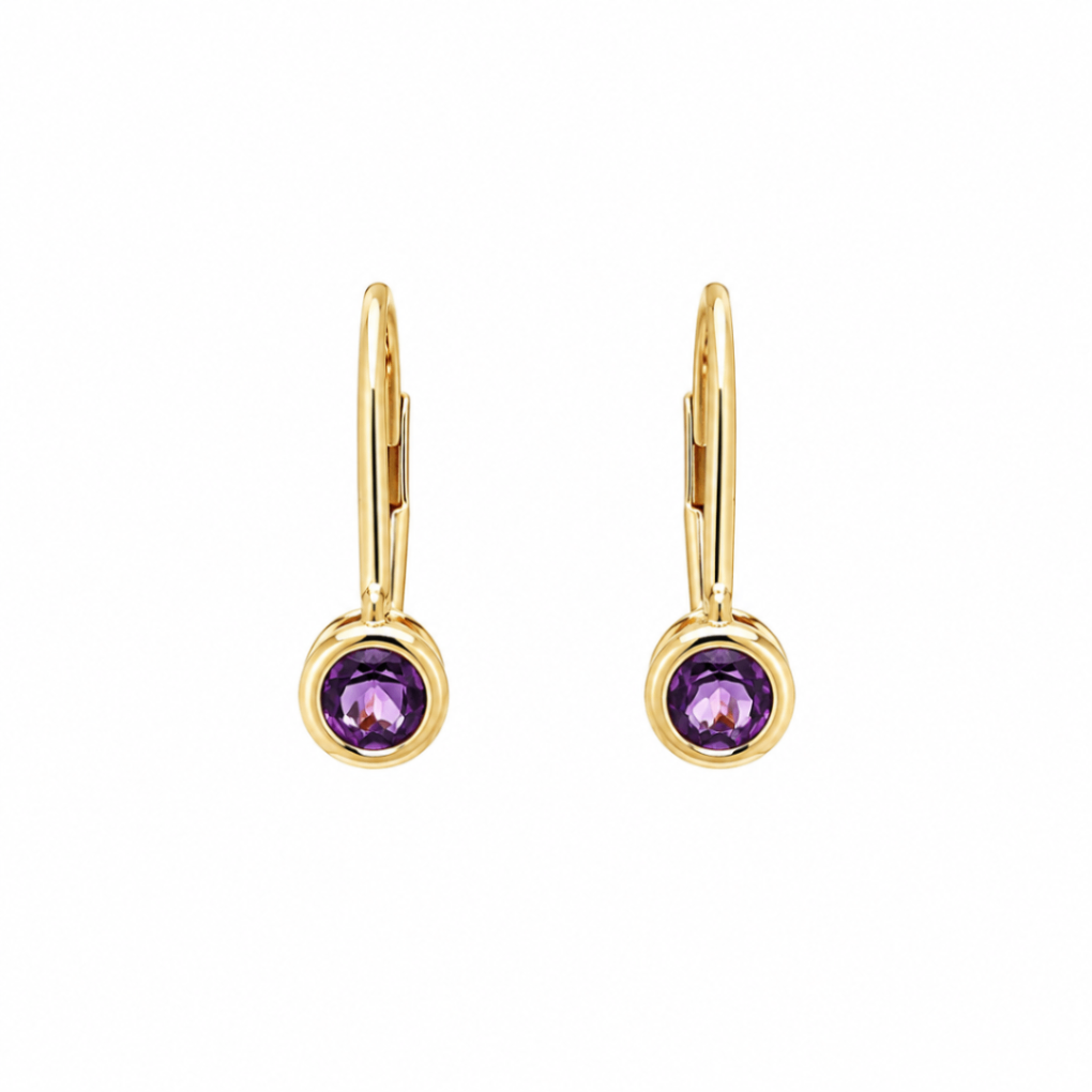 Amethyst Estate Drop Earrings Harris Jeweler Troy, OH