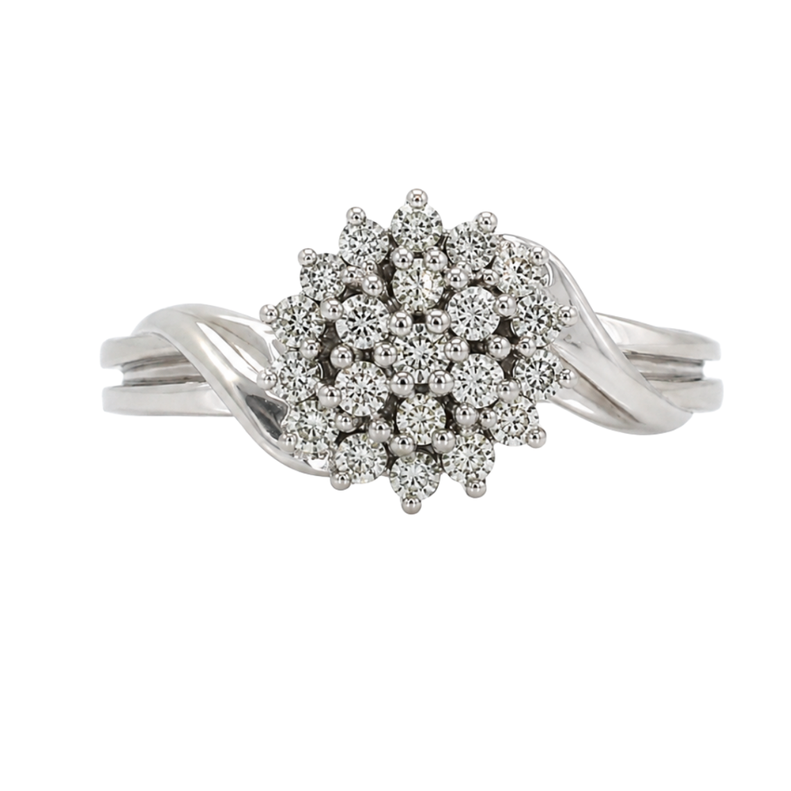 Diamond Cluster Estate Ring Harris Jeweler Troy, OH