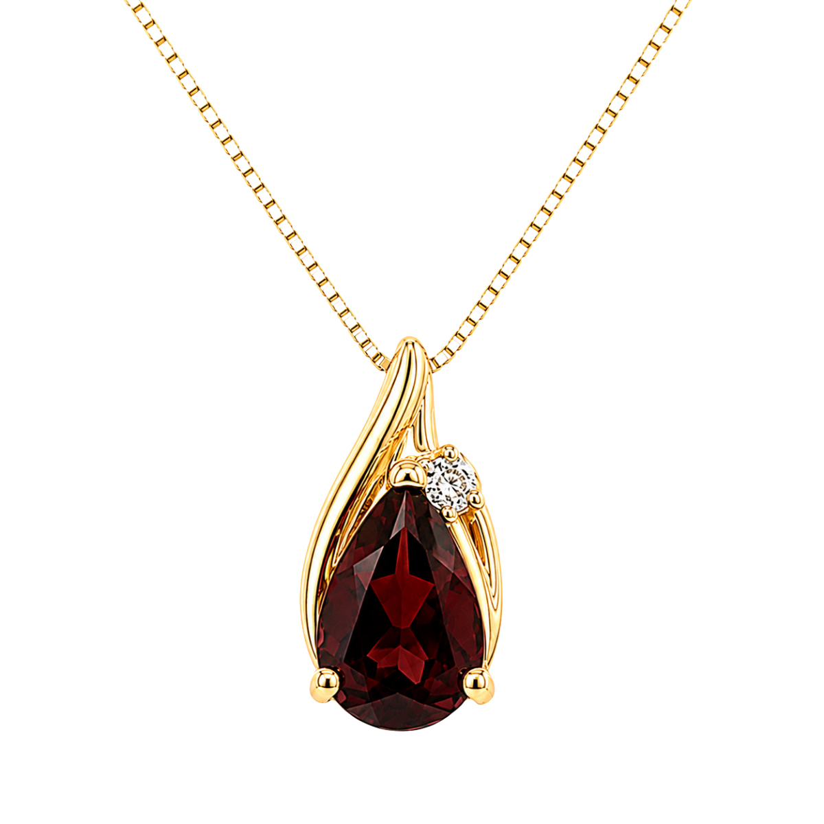 Garnet and Diamond Estate Necklace Harris Jeweler Troy, OH
