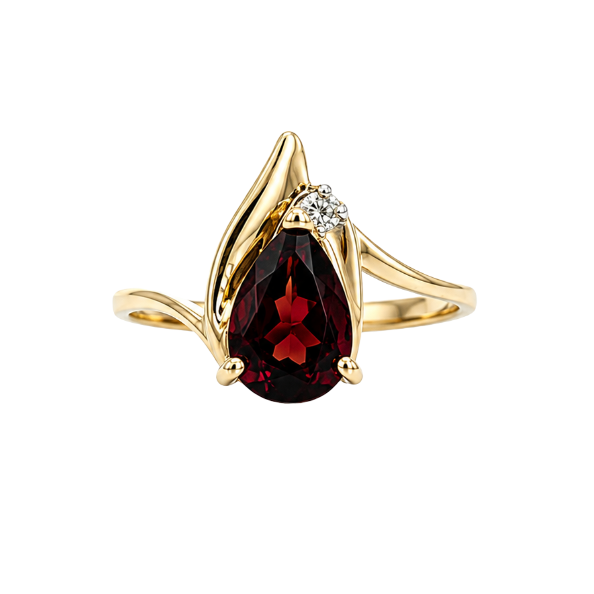 Garnet and Diamond Estate Ring Harris Jeweler Troy, OH