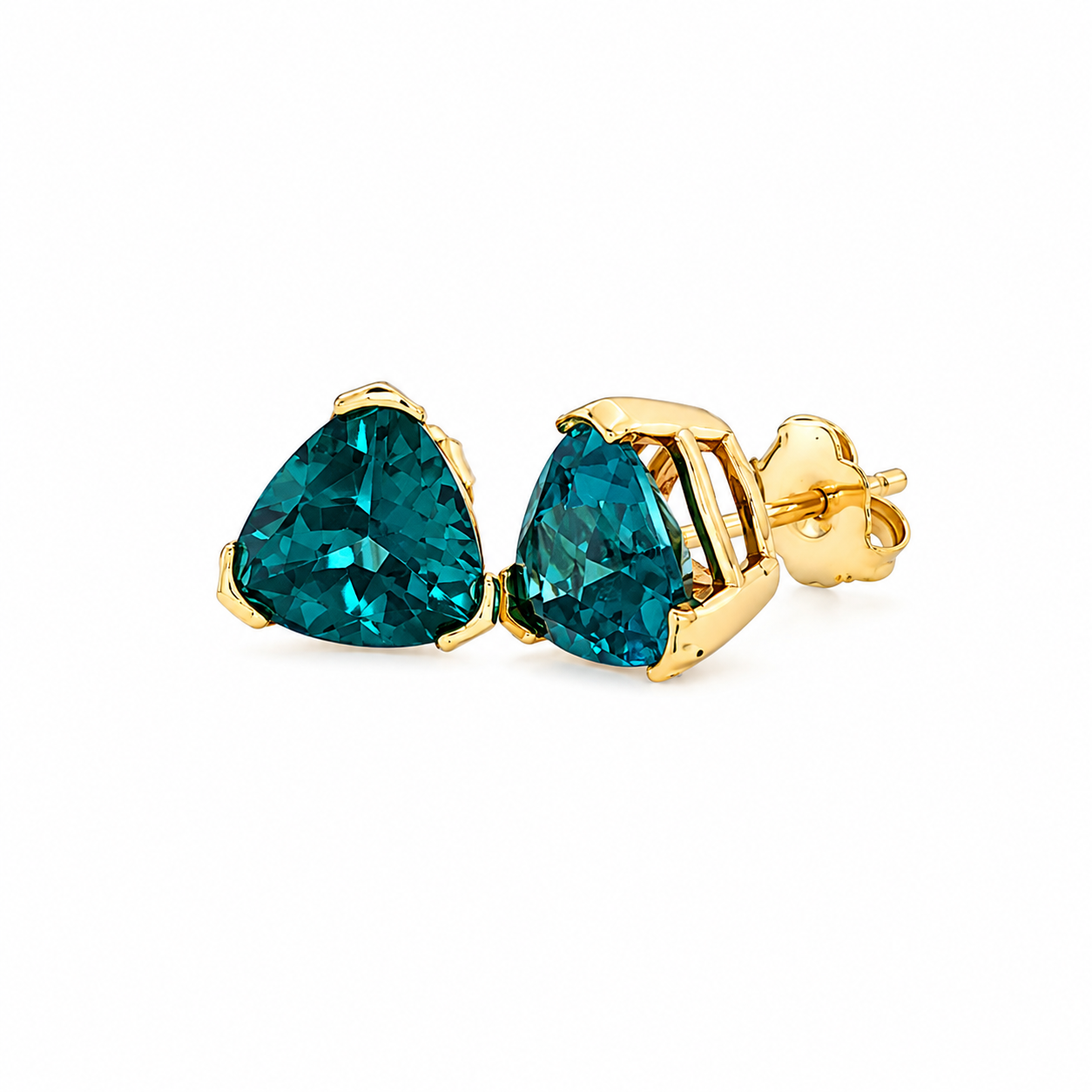Caribbean Blue Topaz Stud Earrings Harris Jeweler Troy, OH